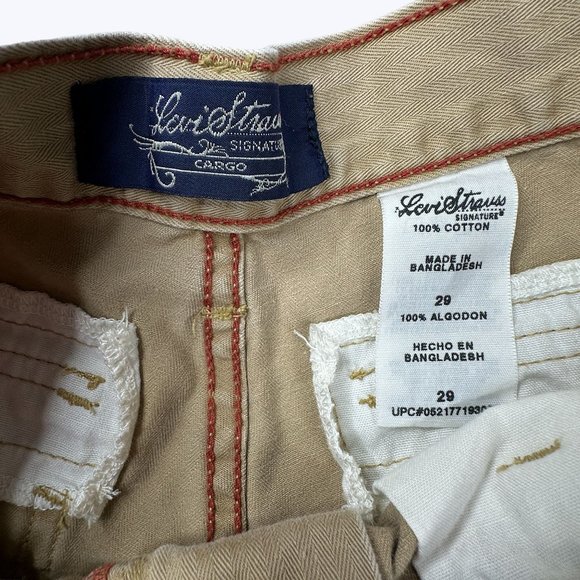 Levis Strauss Men's Cargo Khakis Size 29 - Picture 4 of 7